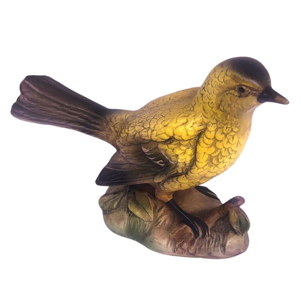 Lefton Porcelain Vintage Hand Painted Gold Finch Collectible Figurine E-4182